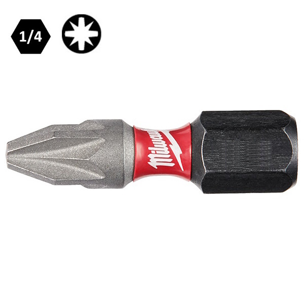 Milwaukee Inserti Bits per Viti a Croce Pozidriv Impronta PZ da MM25